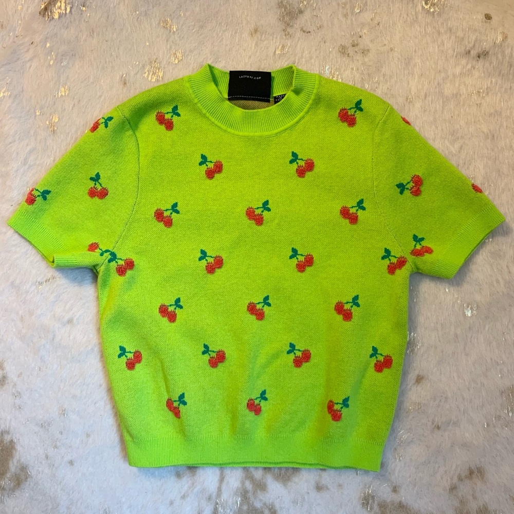 Cherry sweater top